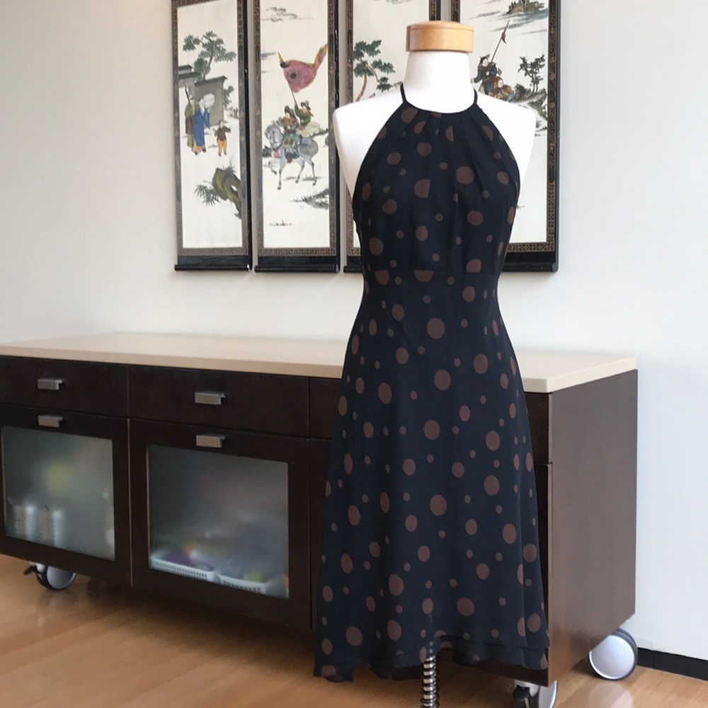Polka dot cocktail dress